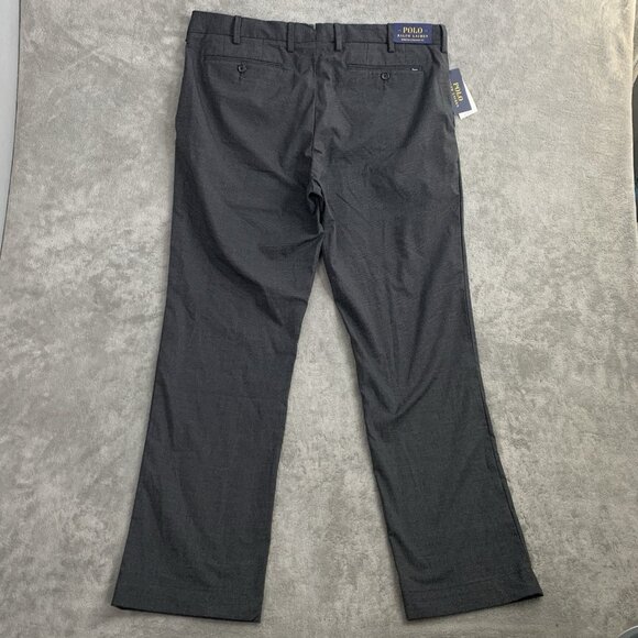 Polo Ralph Lauren Pants Mens 38x31” Gray Stretch Straight Fit Dress Trouser Work - Picture 14 of 16